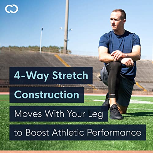 Copper Compression Leg Sleeve - Meniscus Tear, ACL, MCL Support for Men & Women - Joint Pain Relief, Thigh & Calf Suppor