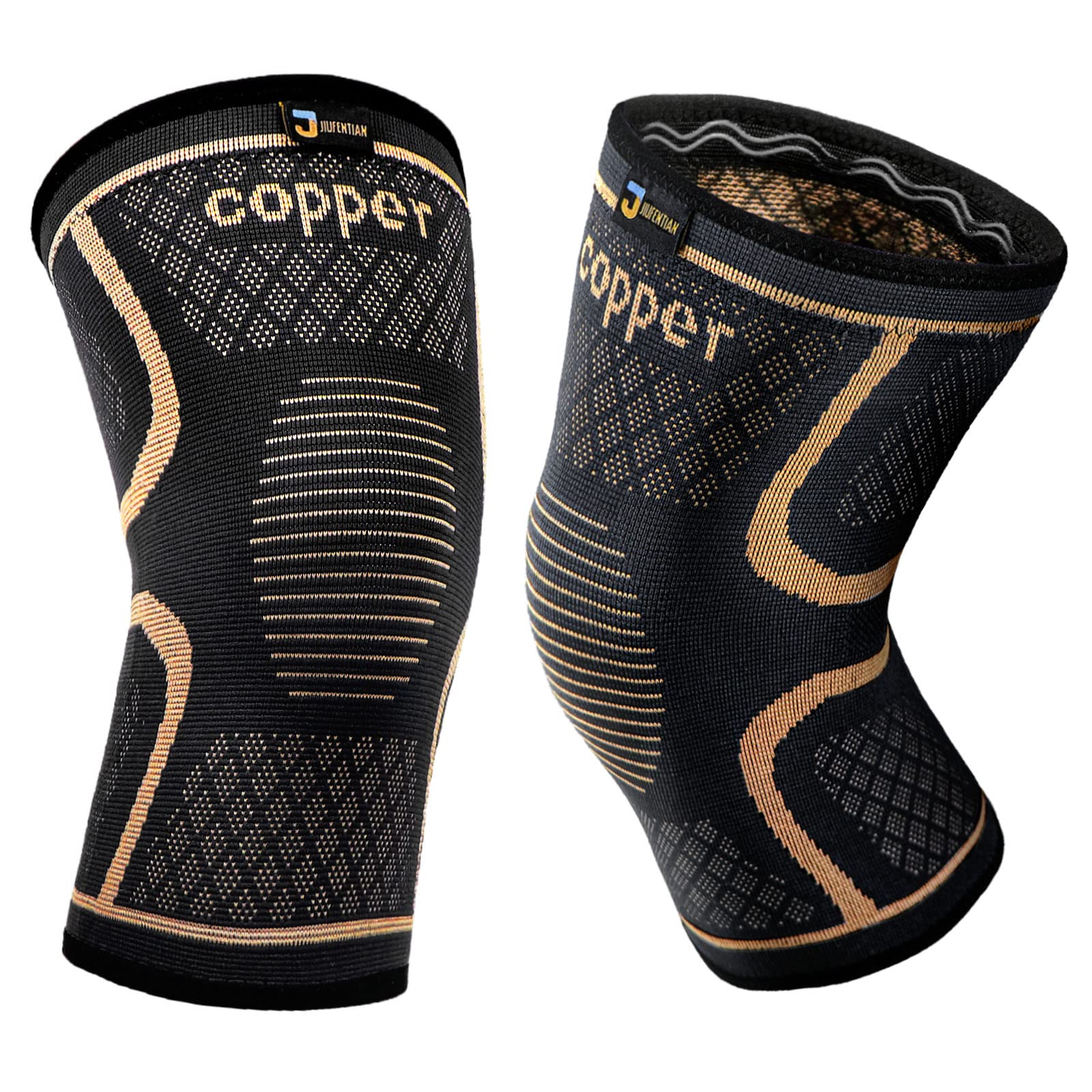 Copper Knee Braces for Men and Women - Knee Supports Copper Compression Knee Sleeve for Knee Pain, Arthritis, Running an